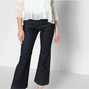 7 For All Mankind Cropped Ali Dark Wash Jeans Sz 30